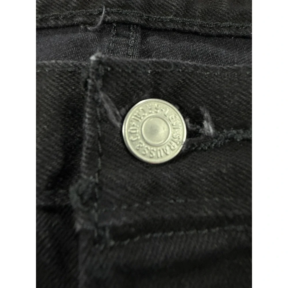 Levi's 501 Original Fit Jeans Mens W36 L36 Black Button Fly Straight Leg